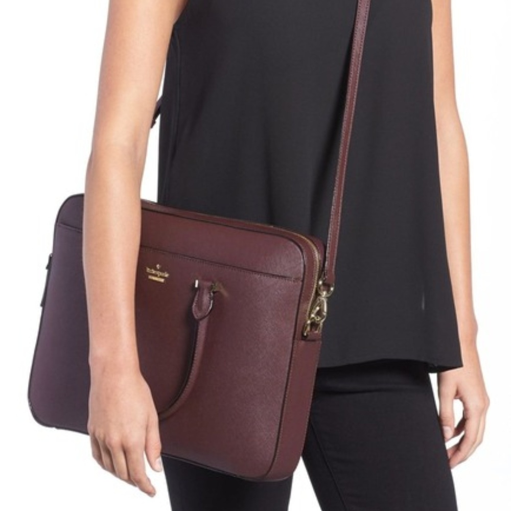 Kate Spade Saffiano Leather Laptop Bag, Purple